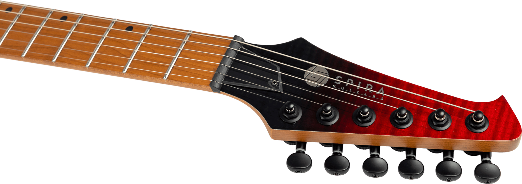 Spira Guitars S450 Trd 2h Ht Mn - Trans Red/black - E-Gitarre aus Metall - Variation 4