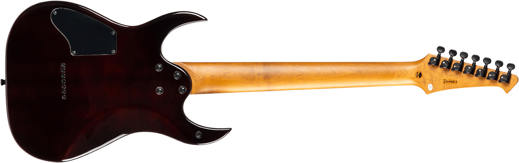 Spira Guitars S457 Trd 7c Baritone 2h Ht Mn - Trans Red/black - Bariton E-Gitarre - Variation 1