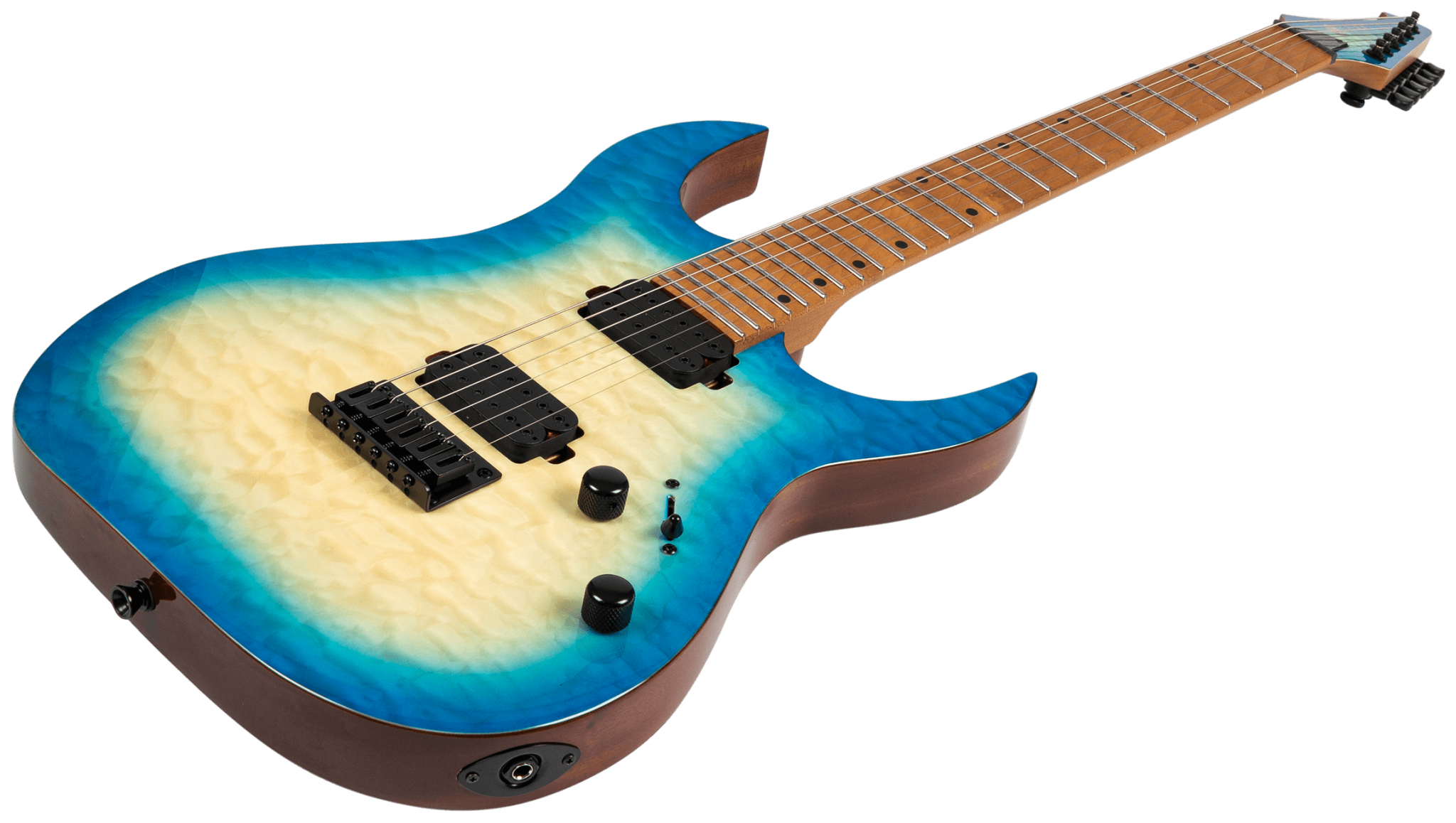Spira Guitars S500q Ab 2h Ht Mn - Trans Aqua Blue - E-Gitarre in Str-Form - Variation 2