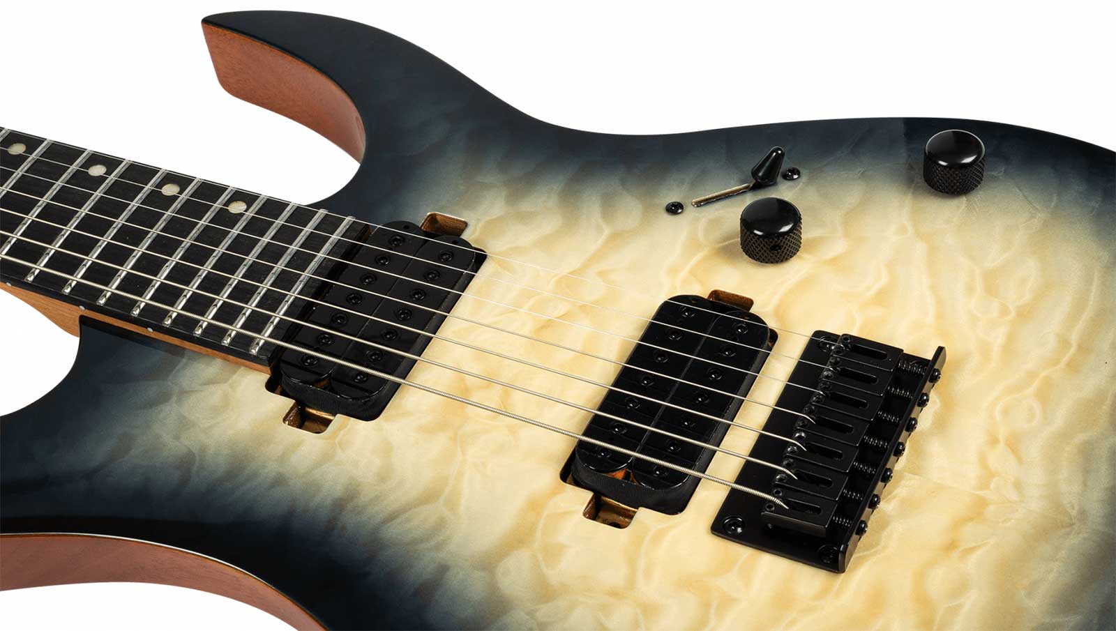 Spira Guitars S507 Qgy E 7c Baritone 2h Ht Eb - Trans Grey - 7-saitige E-Gitarre - Variation 4