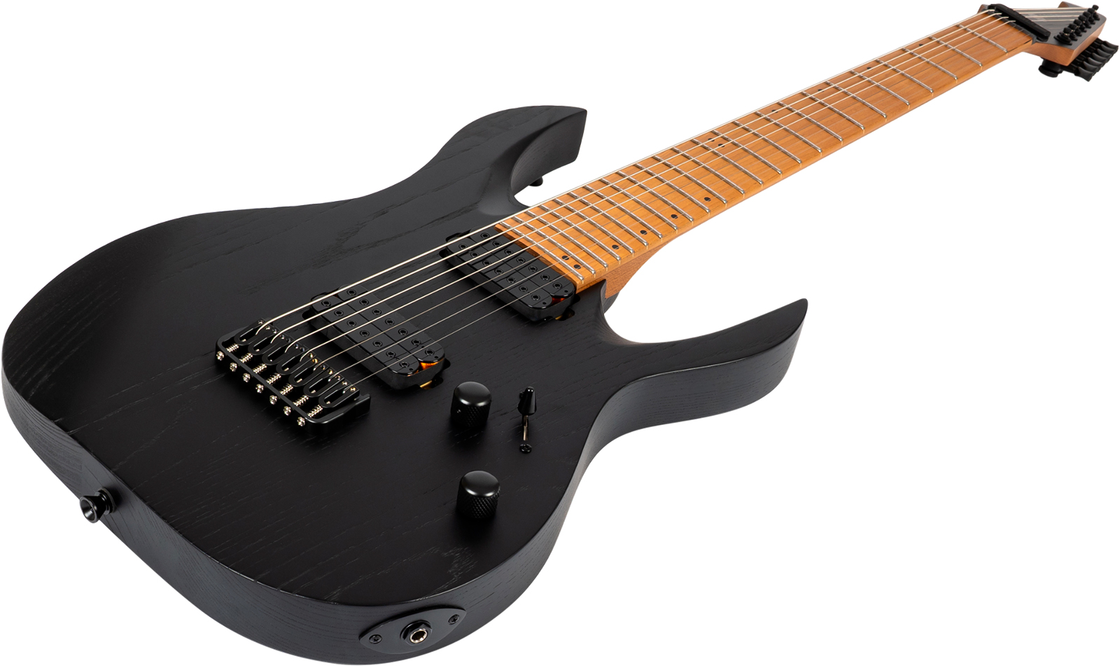 Spira Guitars S607 Abk 7c Baryton 2h Ht Eb - Stained Black - Bariton E-Gitarre - Variation 2