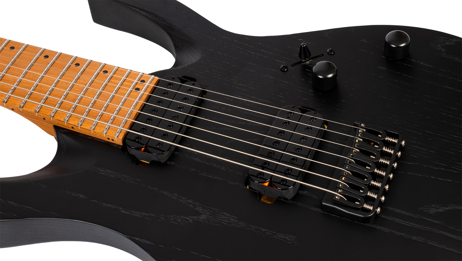 Spira Guitars S607 Abk 7c Baryton 2h Ht Eb - Stained Black - Bariton E-Gitarre - Variation 3