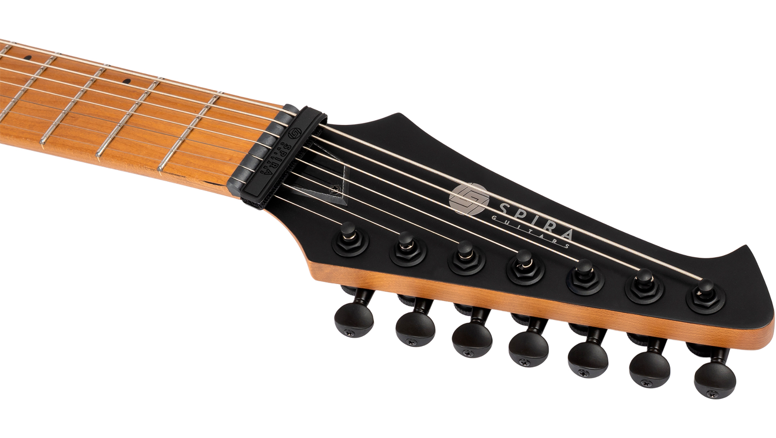 Spira Guitars S607 Abk 7c Baryton 2h Ht Eb - Stained Black - Bariton E-Gitarre - Variation 4
