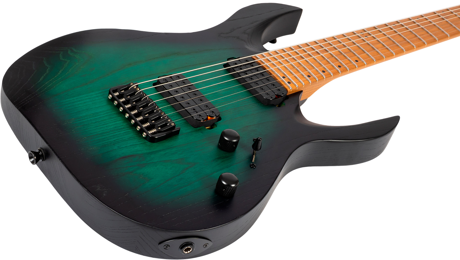 Spira Guitars S607 Agr 7c Baryton 2h Ht Eb - Stained Green - Bariton E-Gitarre - Variation 2