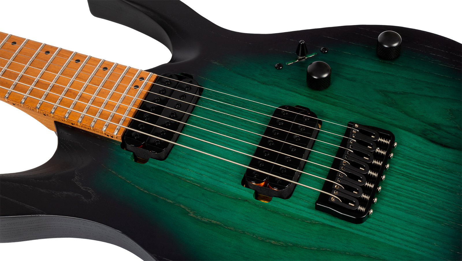Spira Guitars S607 Agr 7c Baryton 2h Ht Eb - Stained Green - Bariton E-Gitarre - Variation 3
