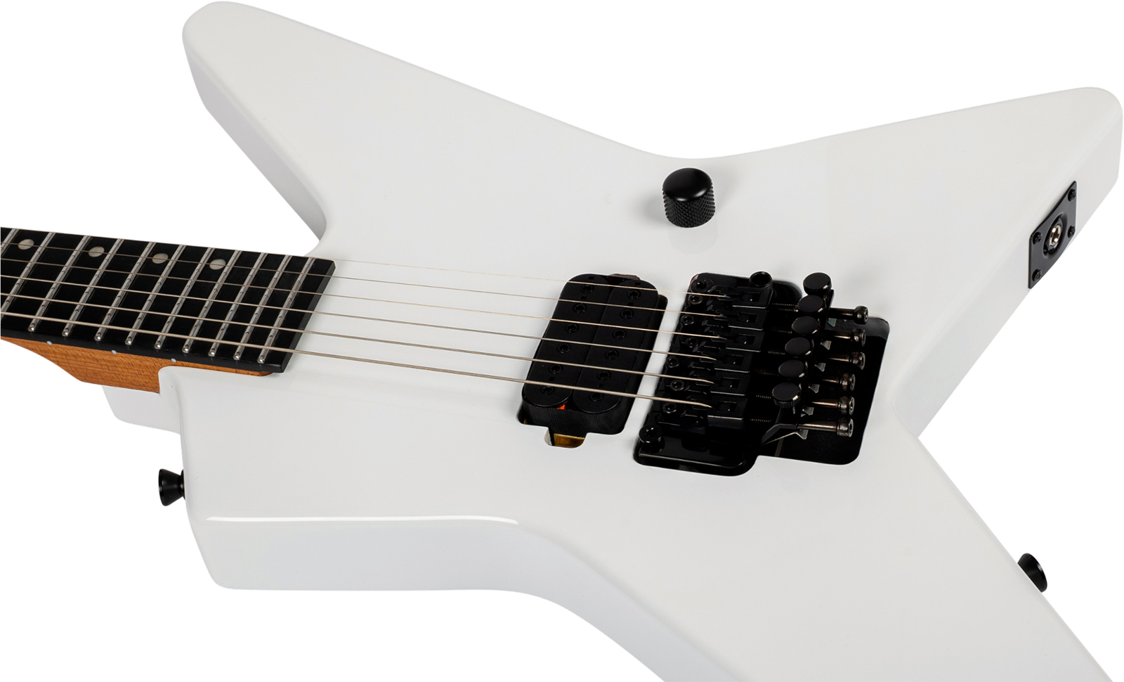 Spira Guitars Sr420 Wh 1h Fr Eb - White Satin - E-Gitarre aus Metall - Variation 3