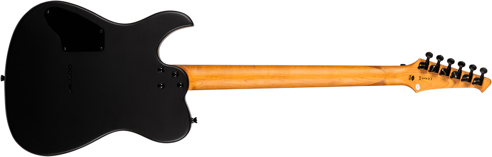 Spira Guitars T400 Mbk Baryton 2h Ht Eb - Black Satin - Bariton E-Gitarre - Variation 1