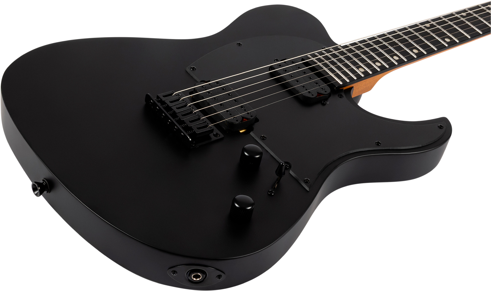Spira Guitars T400 Mbk Baryton 2h Ht Eb - Black Satin - Bariton E-Gitarre - Variation 3