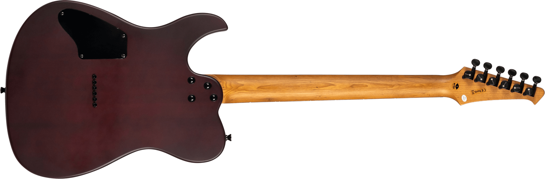 Spira Guitars T400 Mwr 2h Ht Eb - Satin Wine Red - E-Gitarre aus Metall - Variation 1