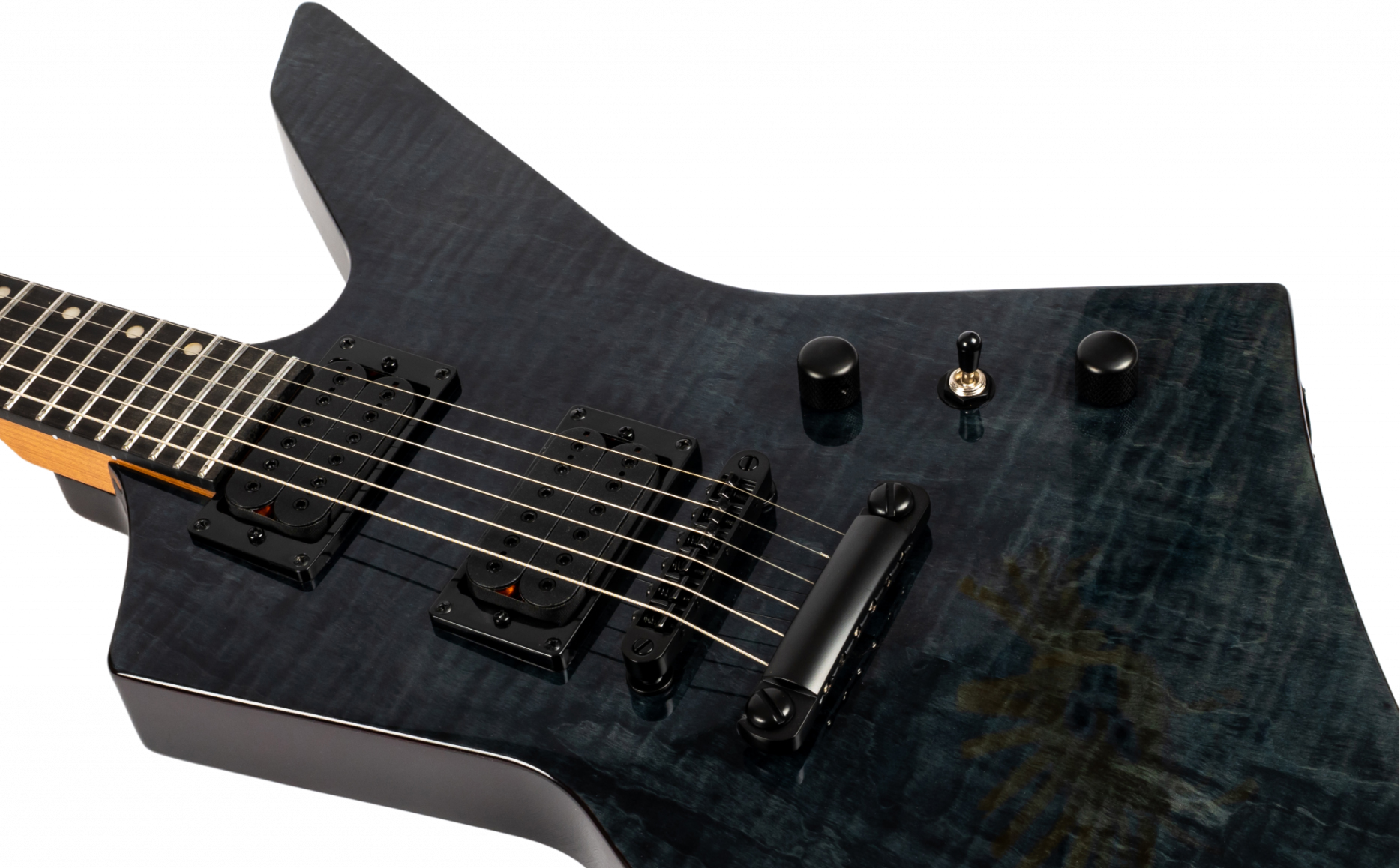 Spira Guitars T500 Tbk E 2h Ht Eb - Trans Black - E-Gitarre aus Metall - Variation 3