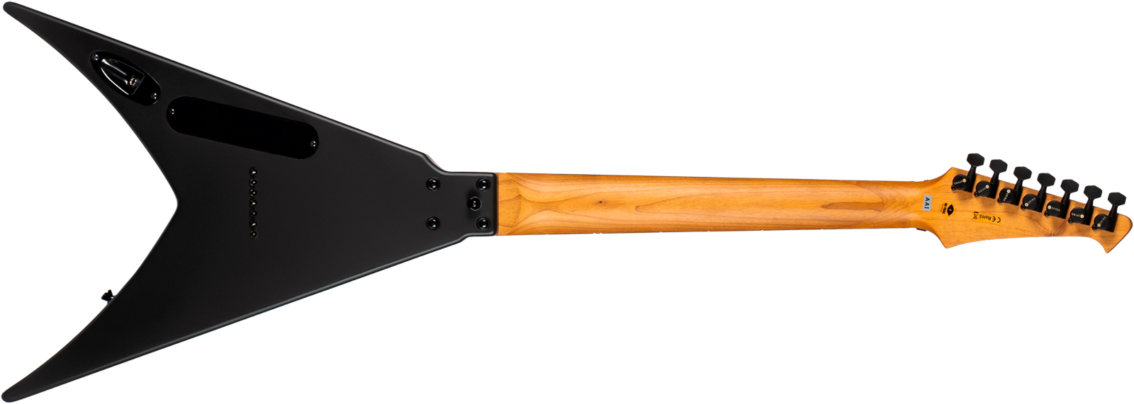 Spira Guitars V407 Mbk 7c 2h Ht Eb - Black Satin - E-Gitarre aus Metall - Variation 1