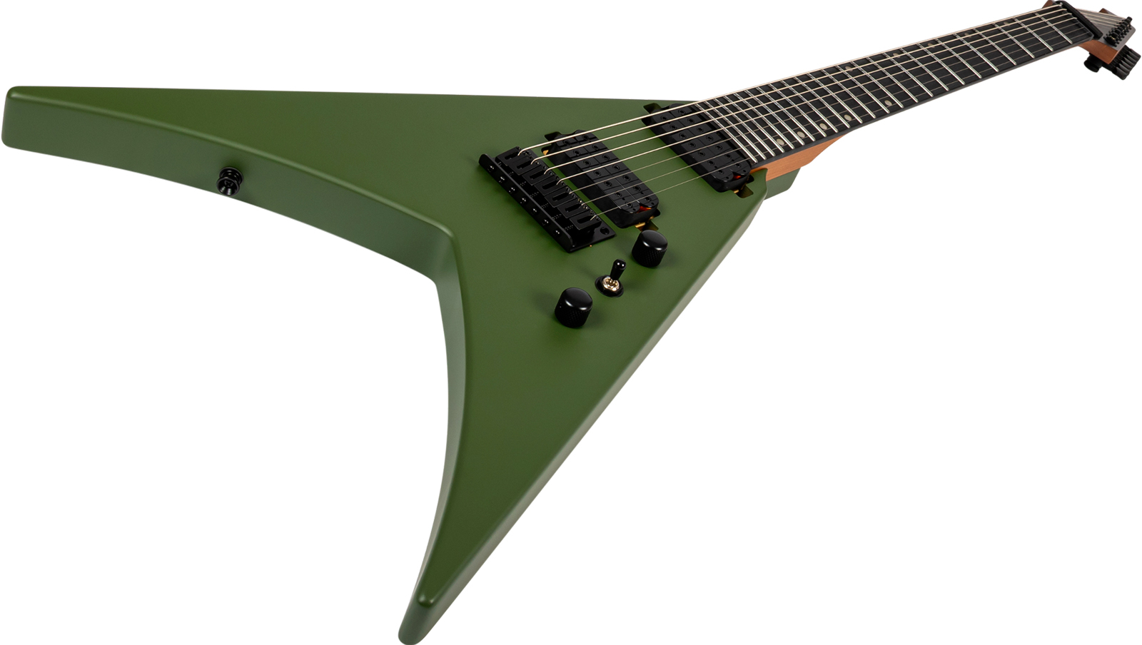 Spira Guitars V407 Mgr 7c 2h Ht Eb - Green Satin - E-Gitarre aus Metall - Variation 2