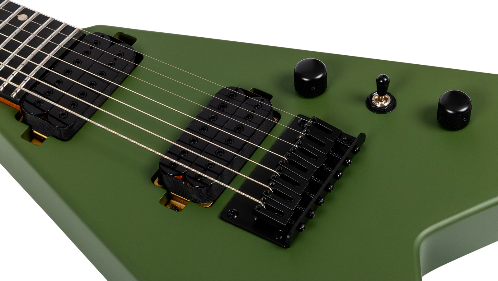 Spira Guitars V407 Mgr 7c 2h Ht Eb - Green Satin - E-Gitarre aus Metall - Variation 3