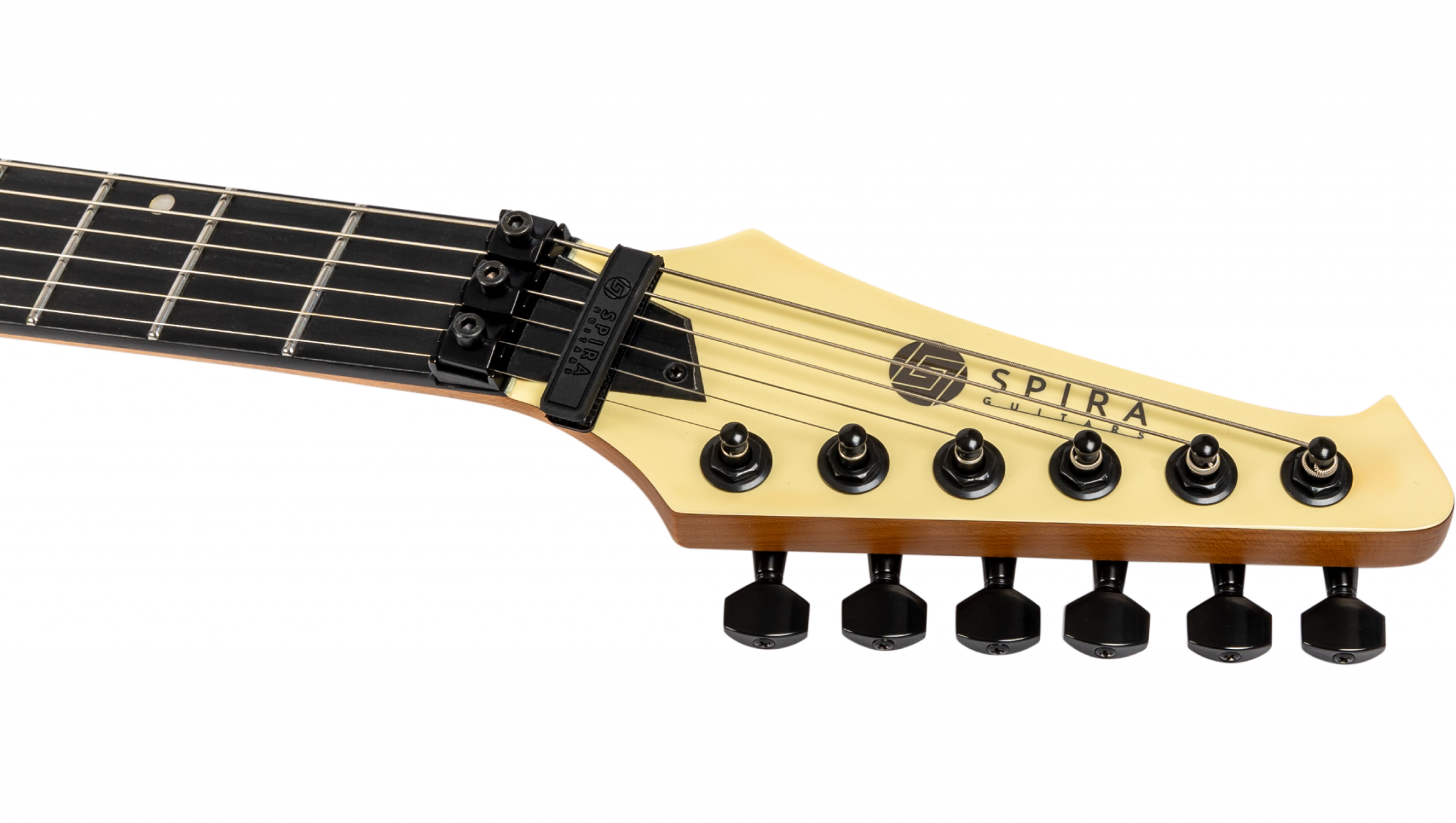 Spira Guitars V420 Awh 2h Trem Eb - Antique White Stripe - E-Gitarre aus Metall - Variation 4
