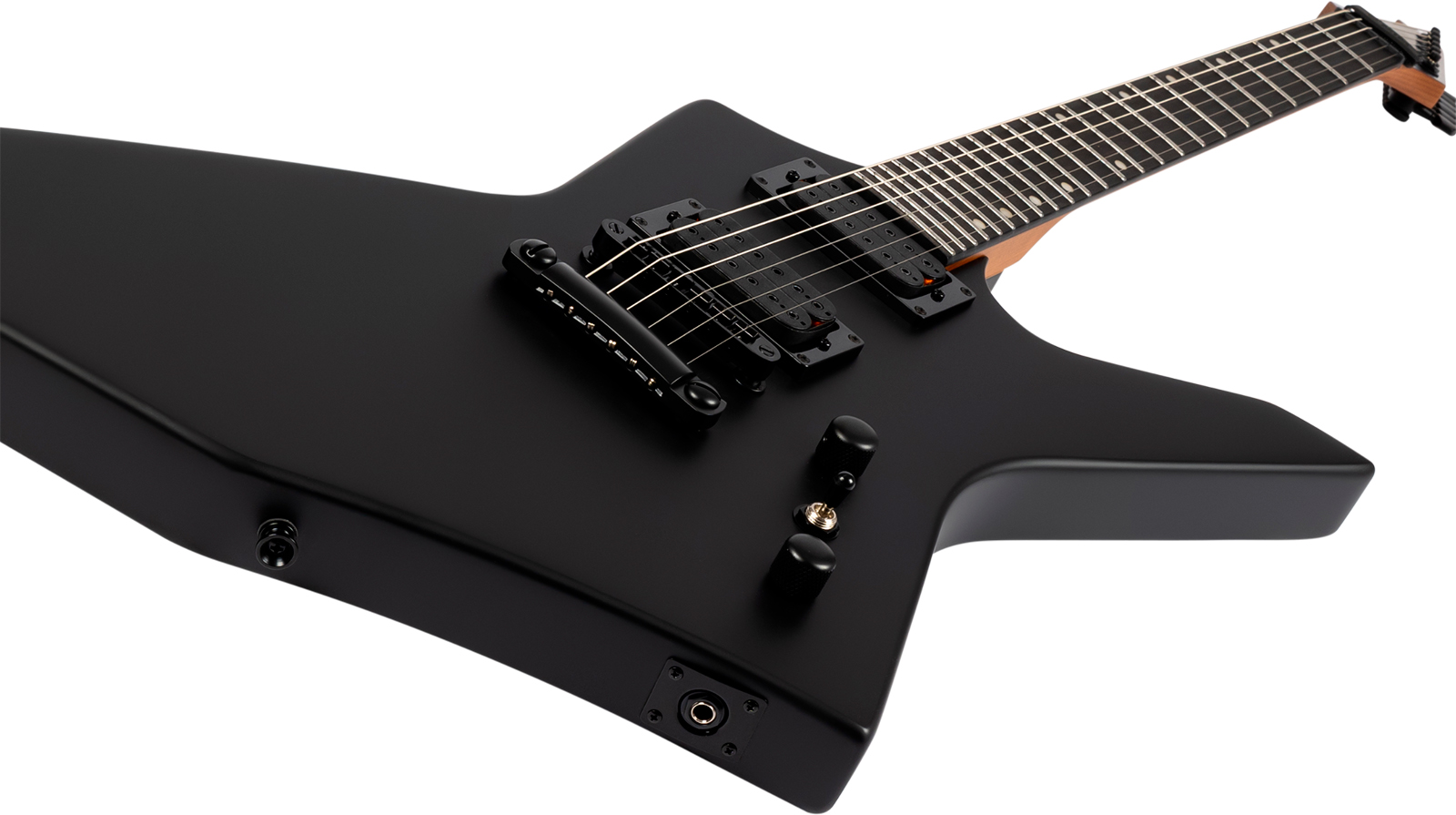 Spira Guitars X400 Mbk 2h Ht Mn - Satin Black - E-Gitarre aus Metall - Variation 3