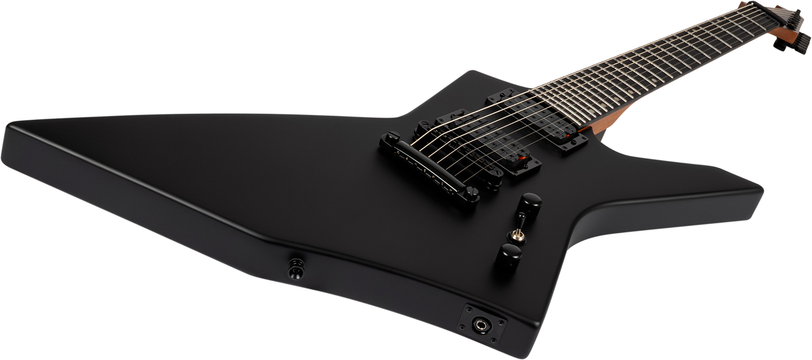 Spira Guitars X407 Mbk 7c 2h Ht Mn - Black Satin - E-Gitarre aus Metall - Variation 2