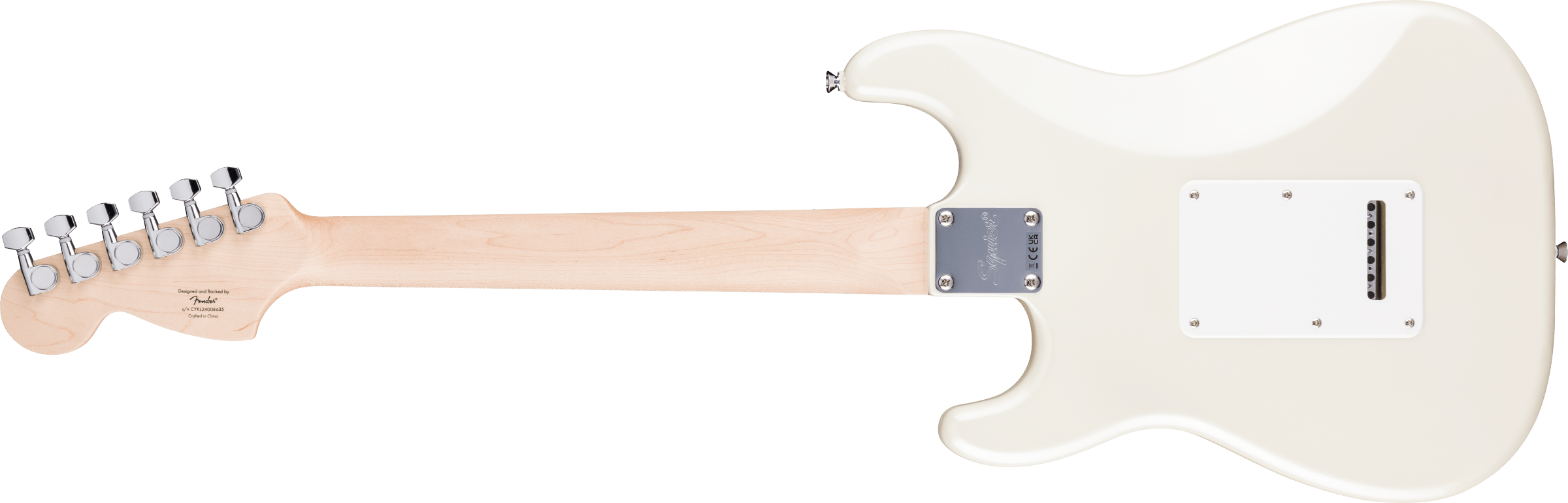 Squier Affinity Strat Junior Ltd Hss Trem Mn - Pearl White - E-Gitarre in Str-Form - Variation 1
