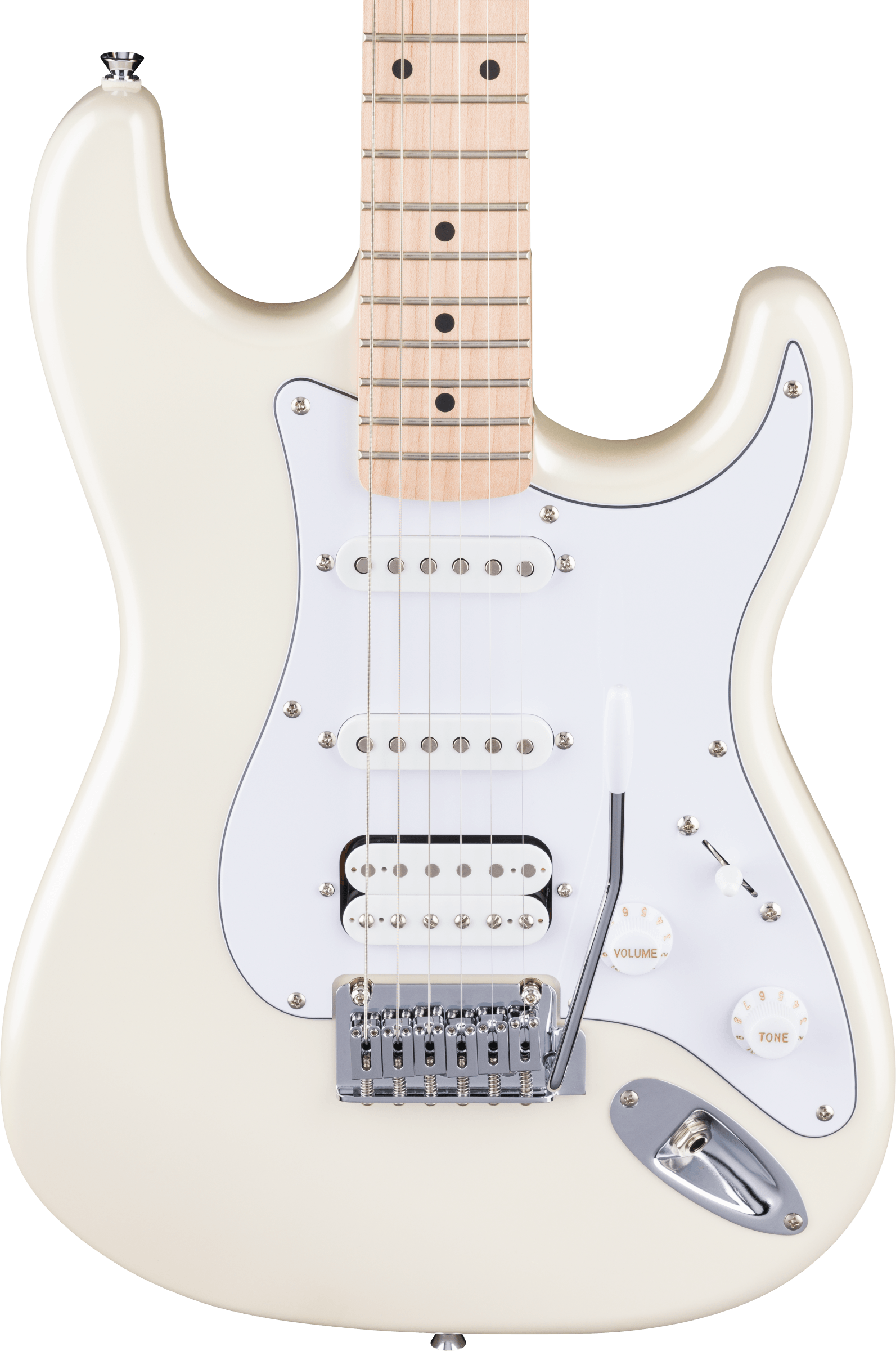 Squier Affinity Strat Junior Ltd Hss Trem Mn - Pearl White - E-Gitarre in Str-Form - Variation 3