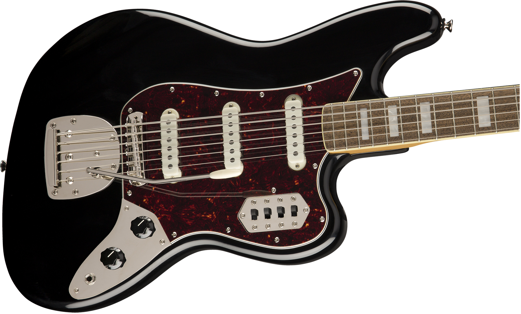 Squier Bass Vi Classic Vibe 2019 Sss Trem Lau - Black - E-Gitarre in Str-Form - Variation 2