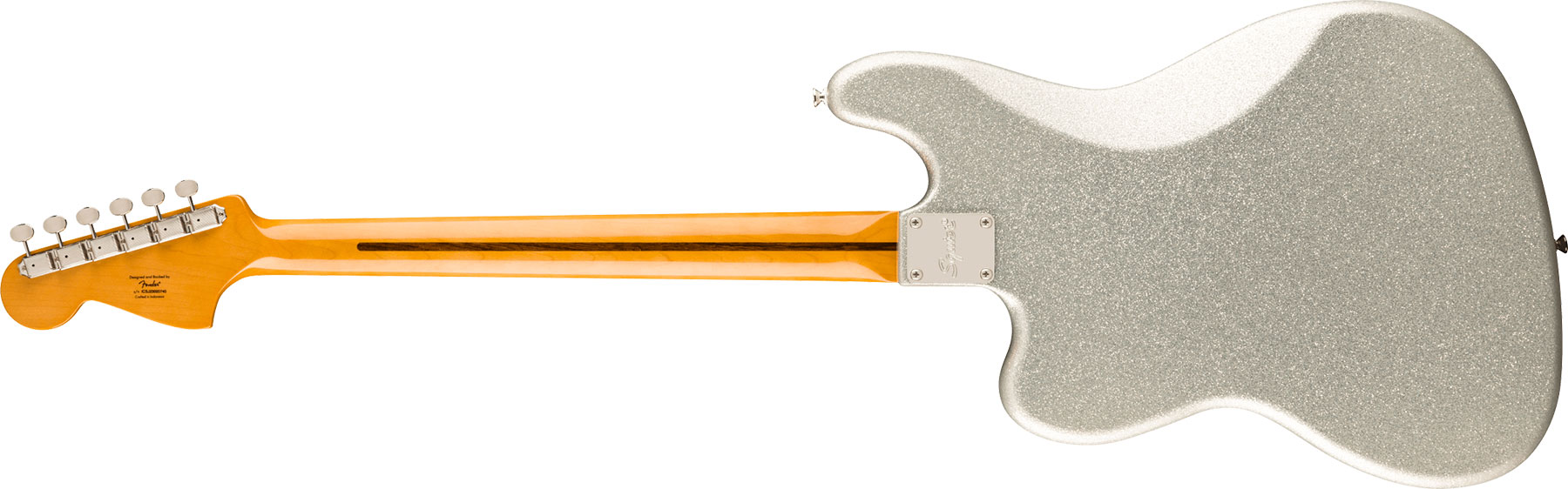 Squier Bass Vi Classic Vibe Fsr Ltd 3s Trem Lau - Silver Sparkle Matching Headstock - Solidbody E-bass - Variation 1