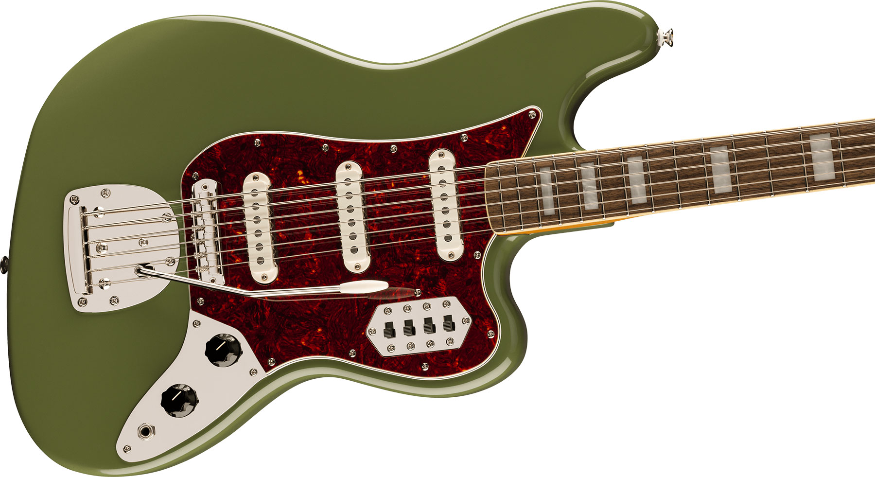 Squier Bass Vi Classic Vibe Fsr Ltd 3s Trem Lau - Olive Matching Headstock - Solidbody E-bass - Variation 2
