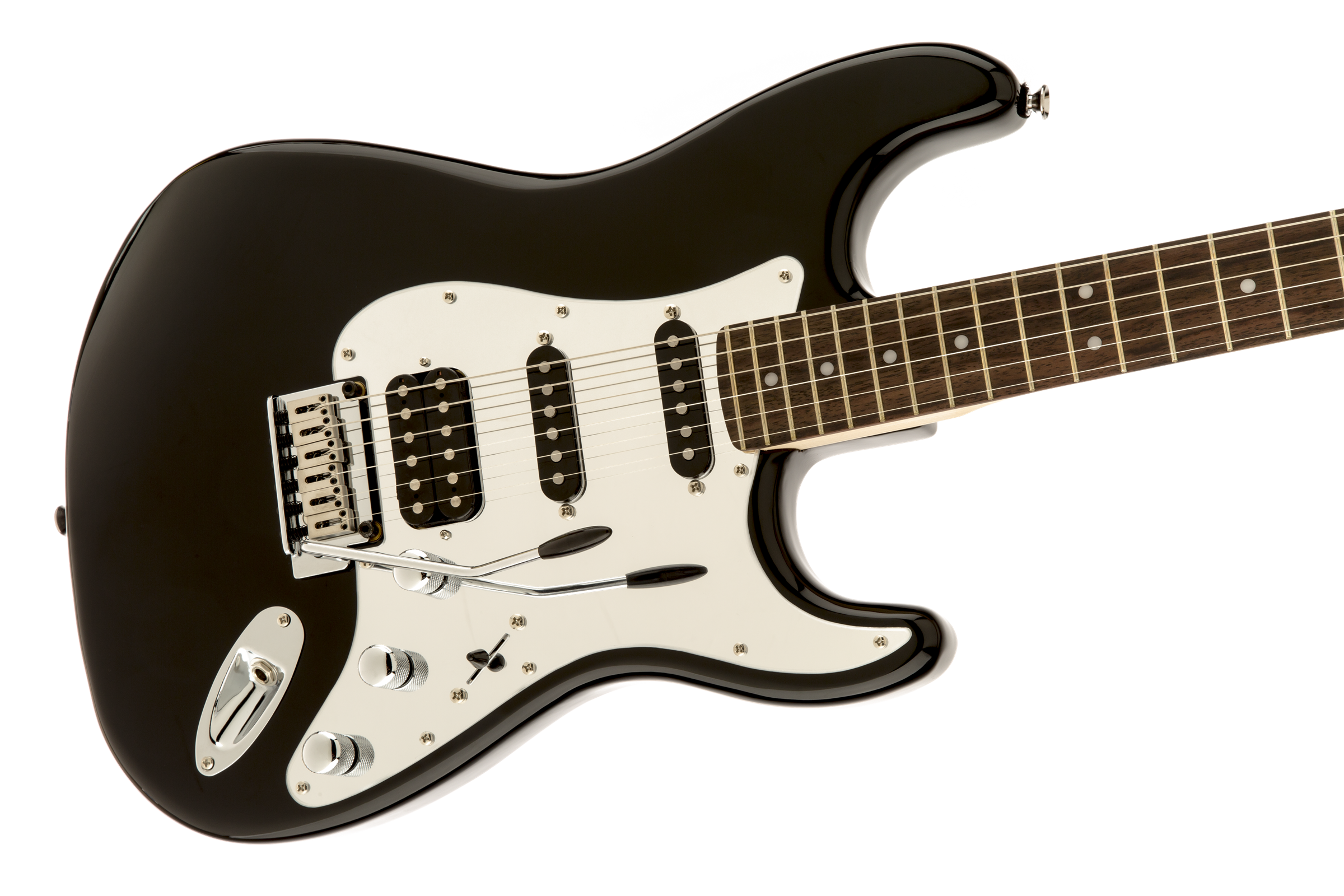 Squier Black & Chrome Standard Strat Hss (lau) - Black - E-Gitarre in Str-Form - Variation 1