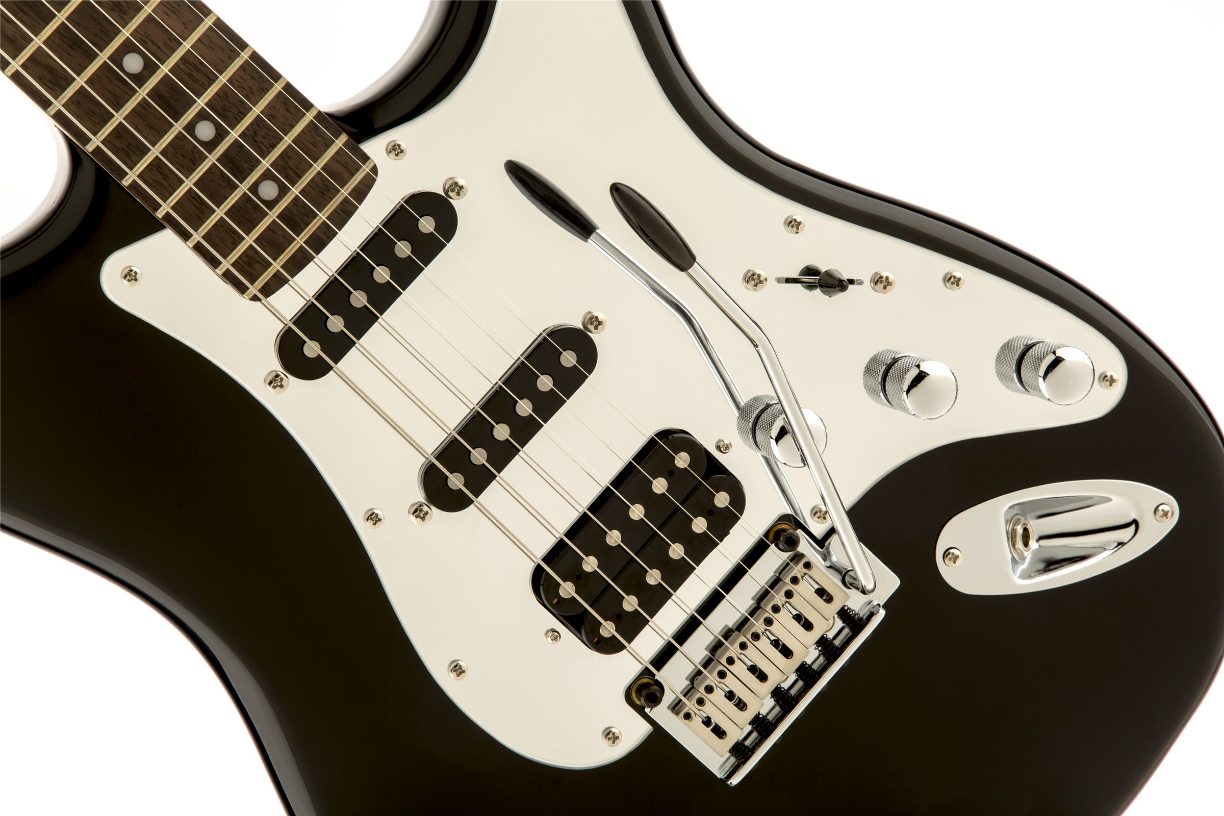 Squier Black & Chrome Standard Strat Hss (lau) - Black - E-Gitarre in Str-Form - Variation 2