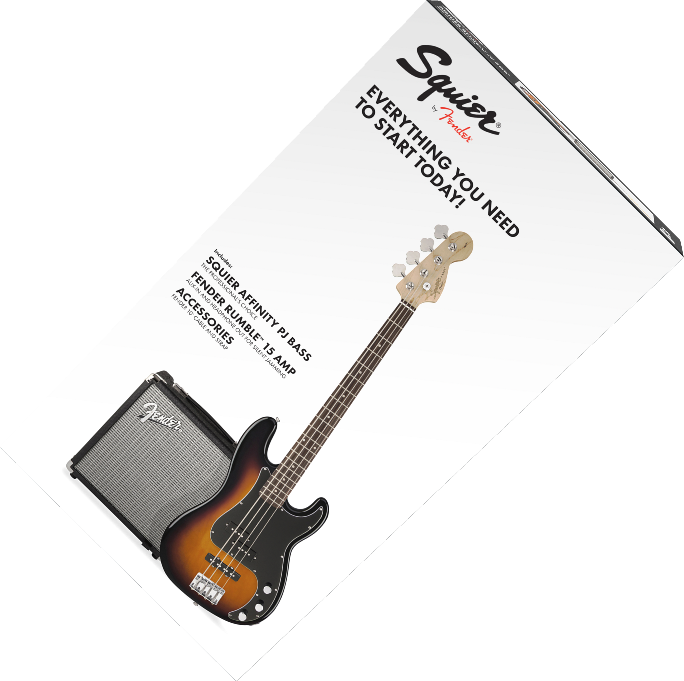 Squier Affinity Series Precision Bass Pj Pack (lau) - Brown Sunburst - Solidbody E-bass - Main picture