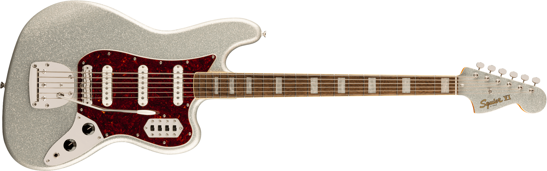 Squier Bass Vi Classic Vibe Fsr Ltd 3s Trem Lau - Silver Sparkle Matching Headstock - Solidbody E-bass - Main picture