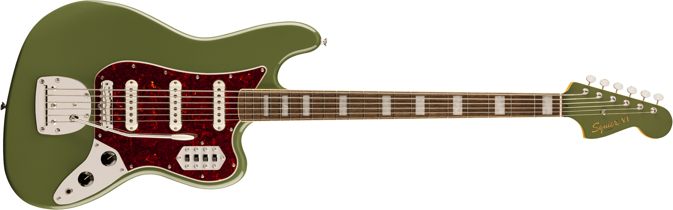Squier Bass Vi Classic Vibe Fsr Ltd 3s Trem Lau - Olive Matching Headstock - Solidbody E-bass - Main picture