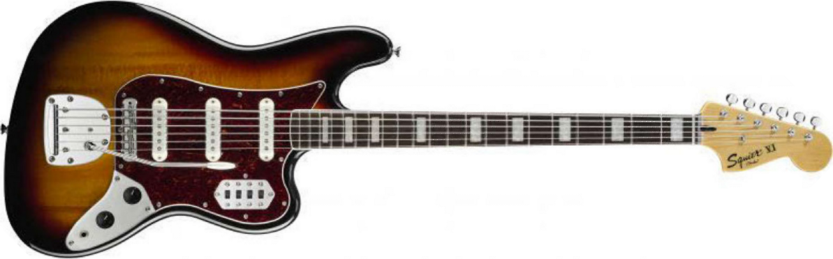 Squier Bass Vi Vintage Modified (rw) - 3-color Sunburst - Solidbody E-bass - Main picture
