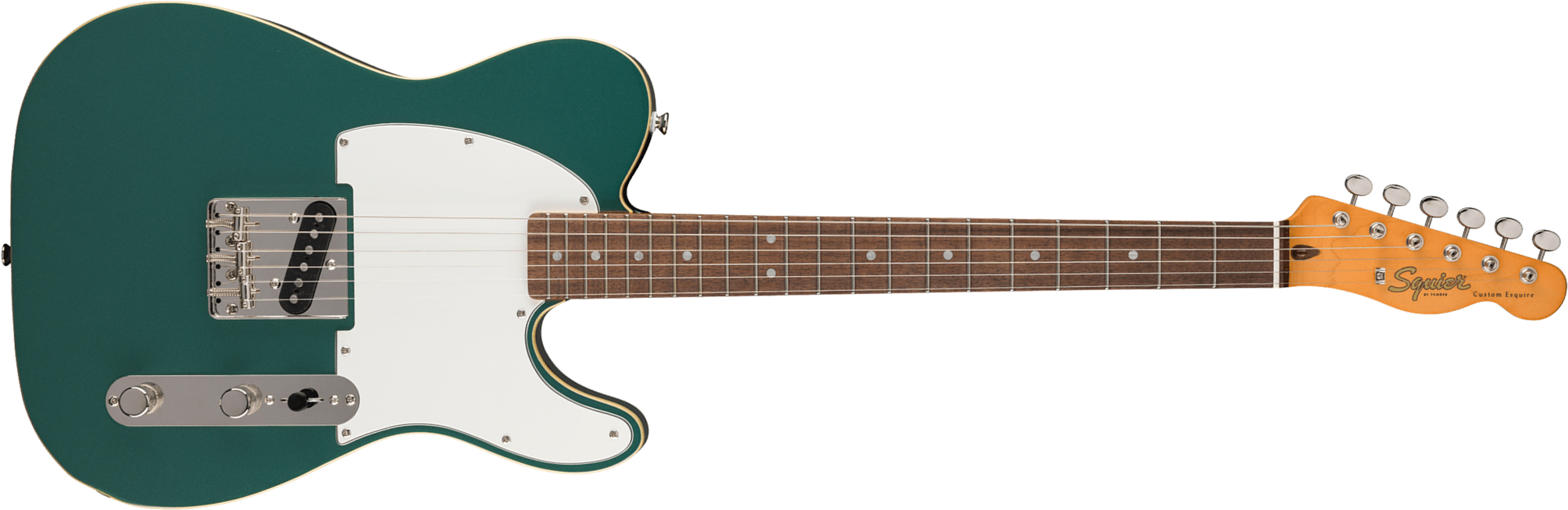 Squier Esquire / Tele Custom Classic Vibe 1s Ht Lau - Sherwood Green - E-Gitarre in Teleform - Main picture