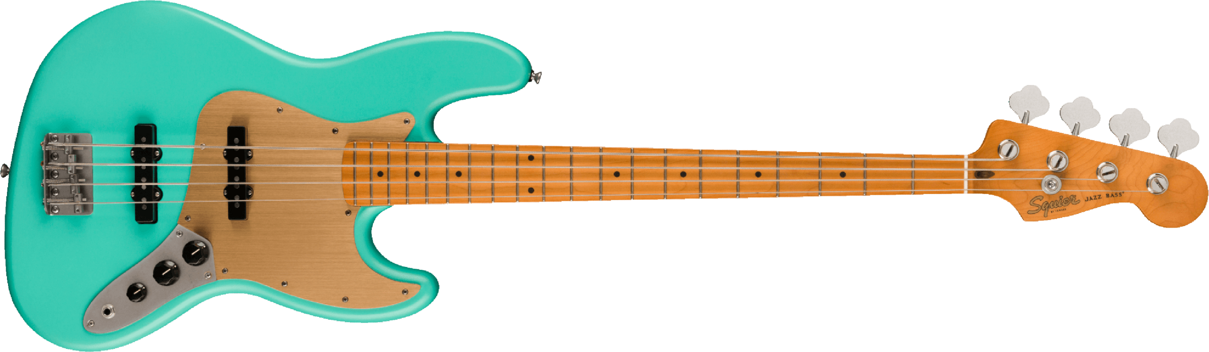 Squier Jazz Bass 40th Anniversary Gold Edition Mn - Satin Seafoam Green - Solidbody E-bass - Main picture