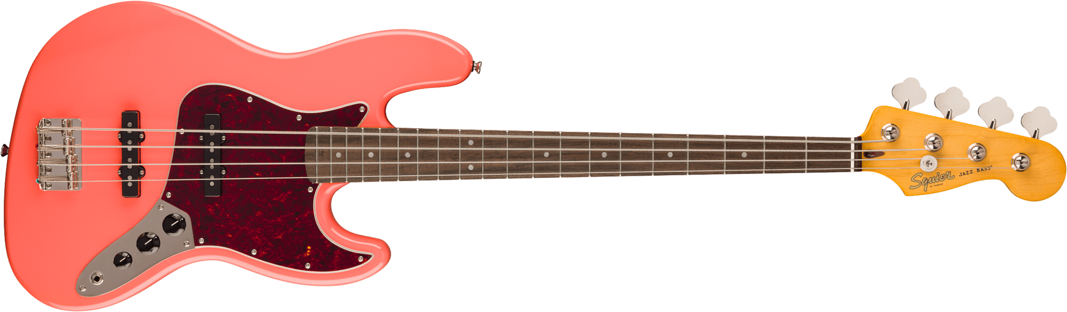 Squier Jazz Bass 60s Classic Vibe Lau - Tahitian Coral - Solidbody E-bass - Main picture