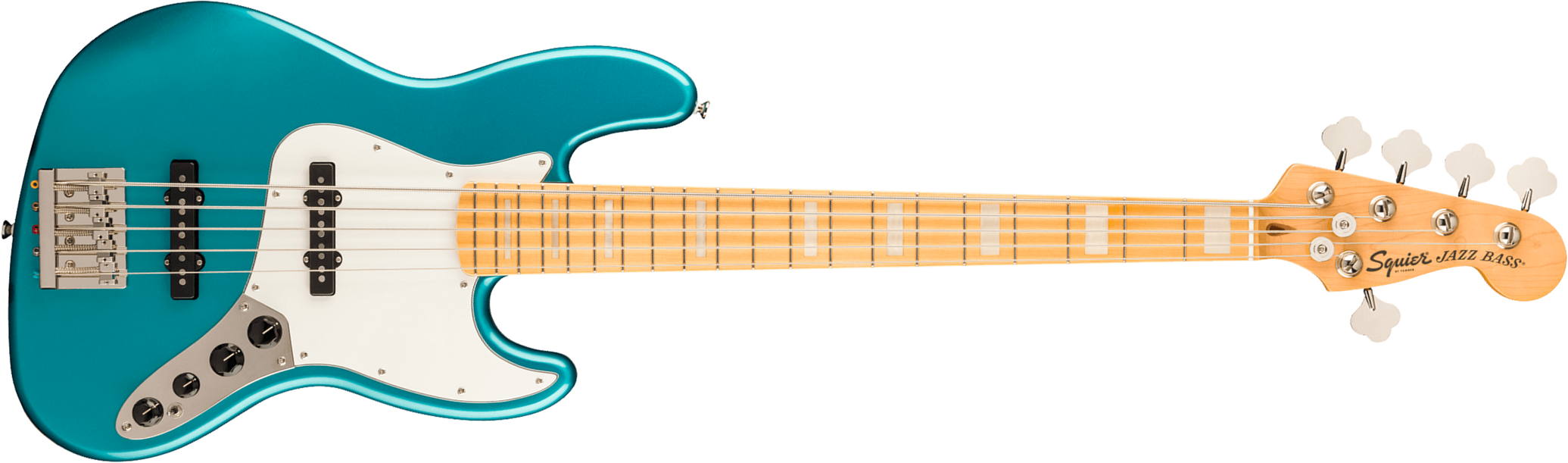 Squier Jazz Bass 70s Active V Classic Vibe 5c Mn - Ocean Turquoise - Solidbody E-bass - Main picture