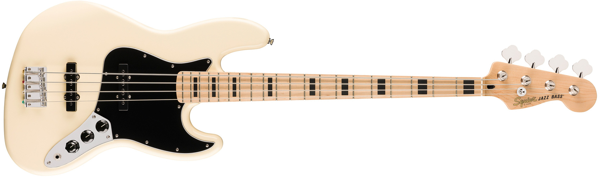 Squier Jazz Bass Active Affinity Mn - Olympic White - Solidbody E-bass - Main picture