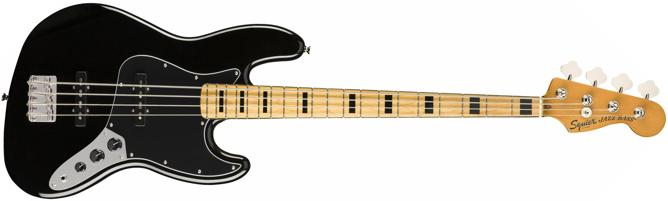 Squier Jazz Bass Classic Vibe 70s 2019 Mn - Black - Solidbody E-bass - Main picture