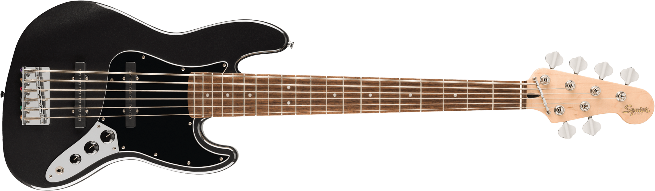 Squier Jazz Bass Vi Affinity 6c Lau - Black Metallic - Solidbody E-bass - Main picture