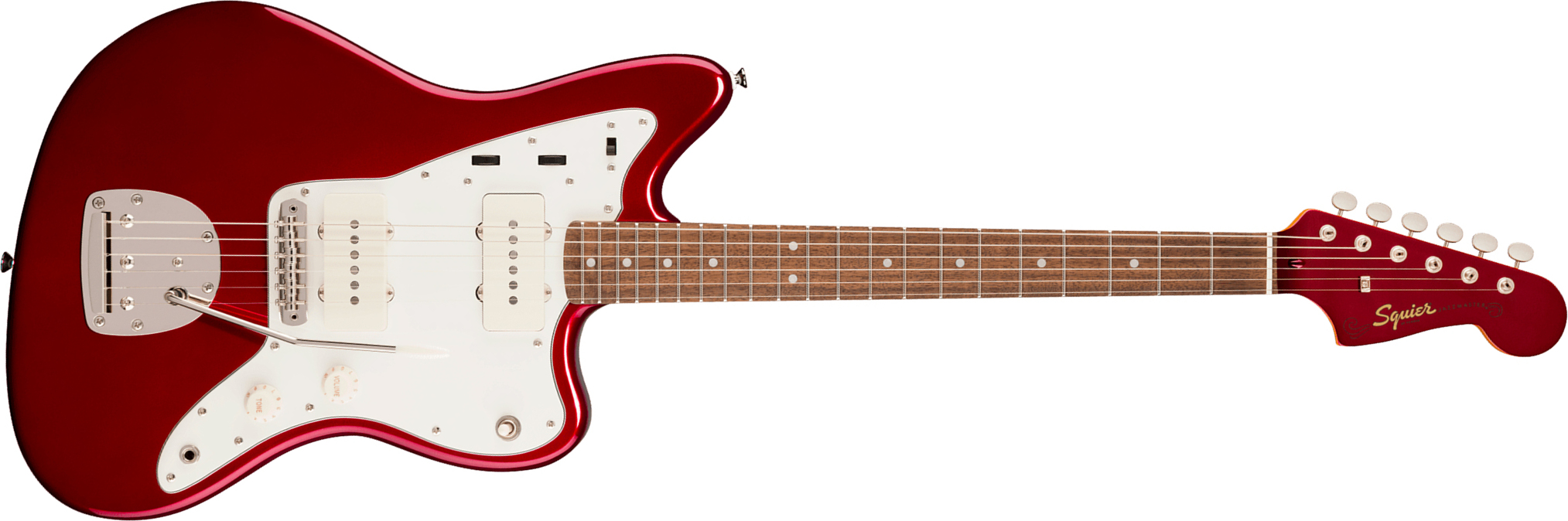 Squier Jazzmaster 60s Classic Vibe Ltd 2s Trem Lau - Candy Apple Red - Retro-Rock-E-Gitarre - Main picture