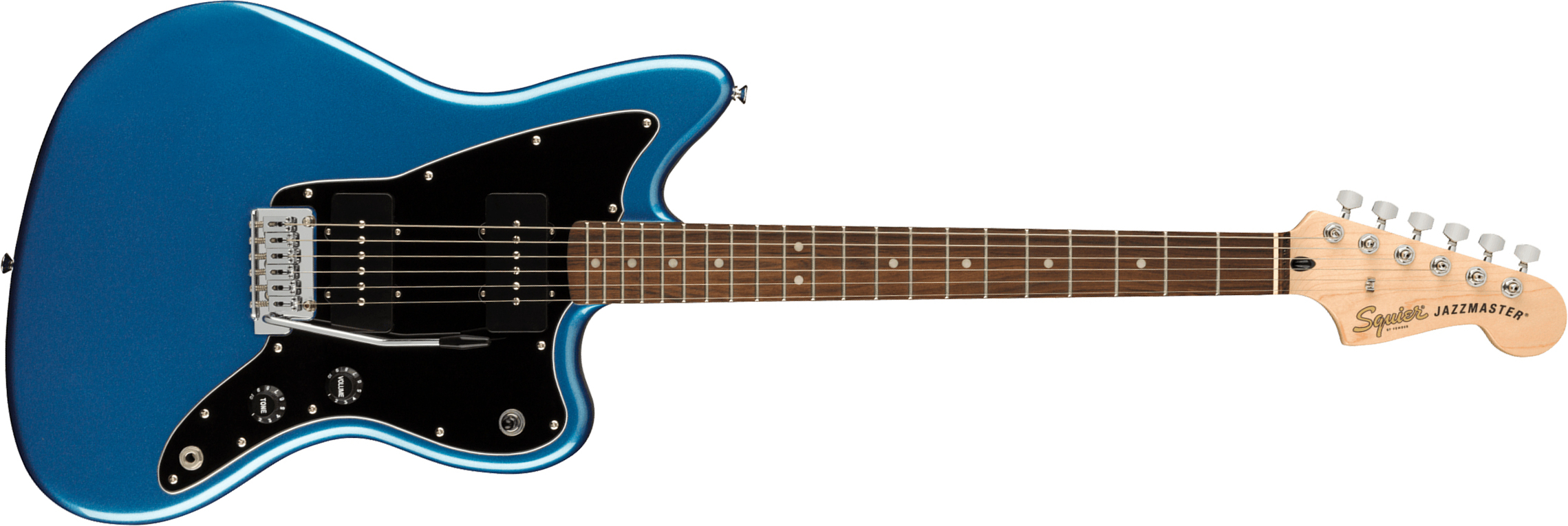 Squier Jazzmaster Affinity 2021 2s Trem Lau - Lake Placid Blue - Retro-Rock-E-Gitarre - Main picture