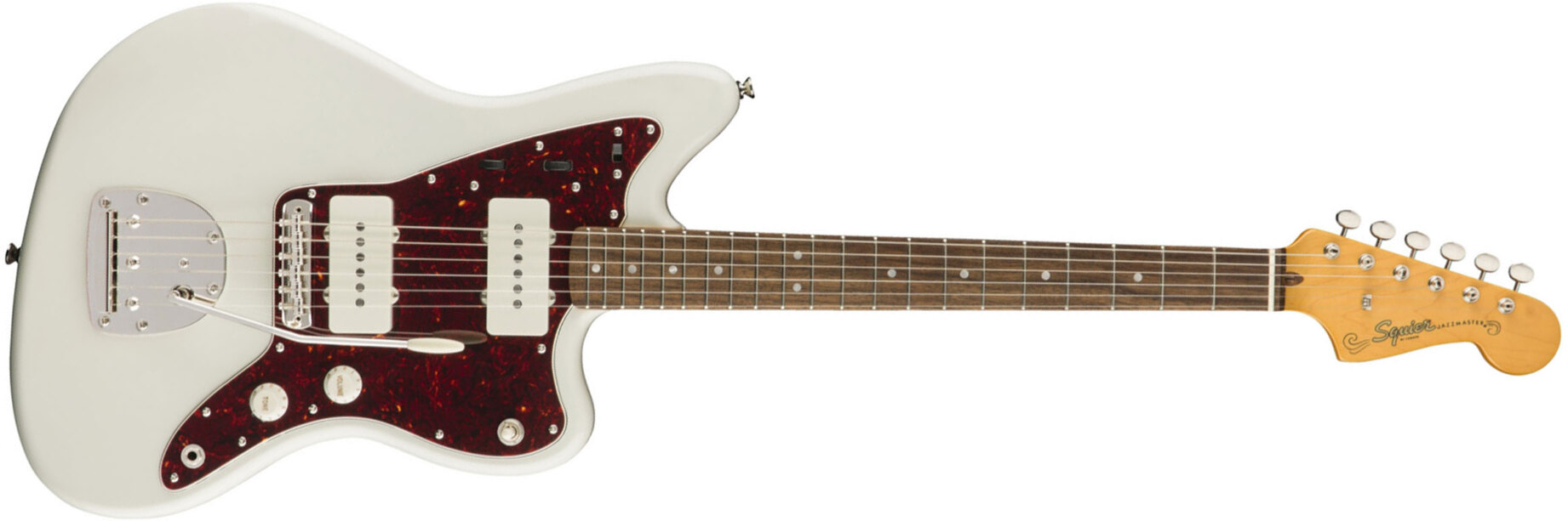 Squier Jazzmaster Classic Vibe 60s 2019 Lau - Olympic White - Retro-Rock-E-Gitarre - Main picture