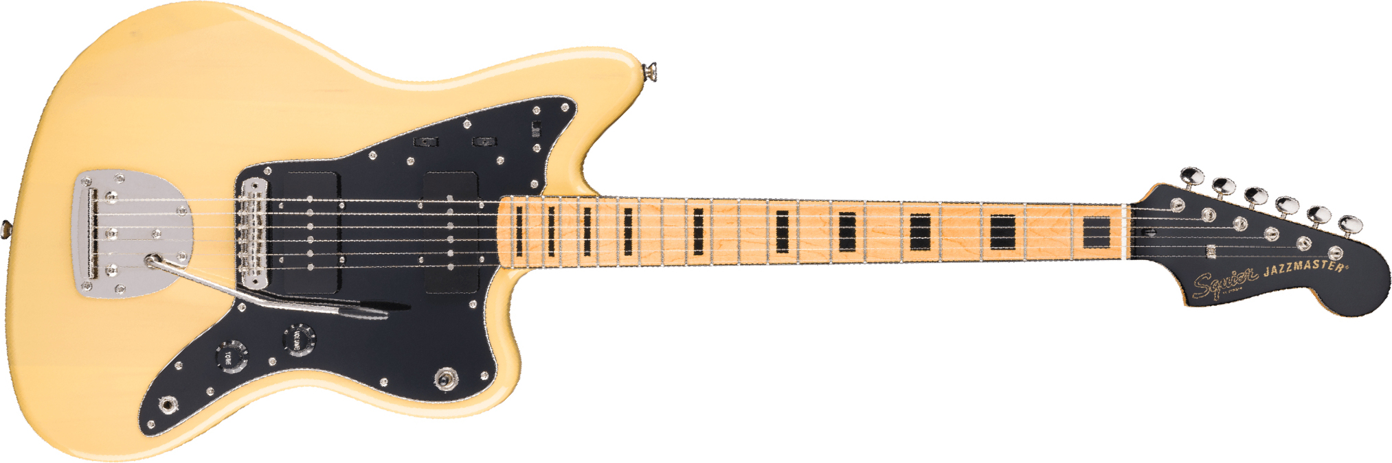Squier Jazzmaster Classic Vibe '70s Fsr Ltd 2s Trem Mn - Vintage Blonde - Retro-Rock-E-Gitarre - Main picture