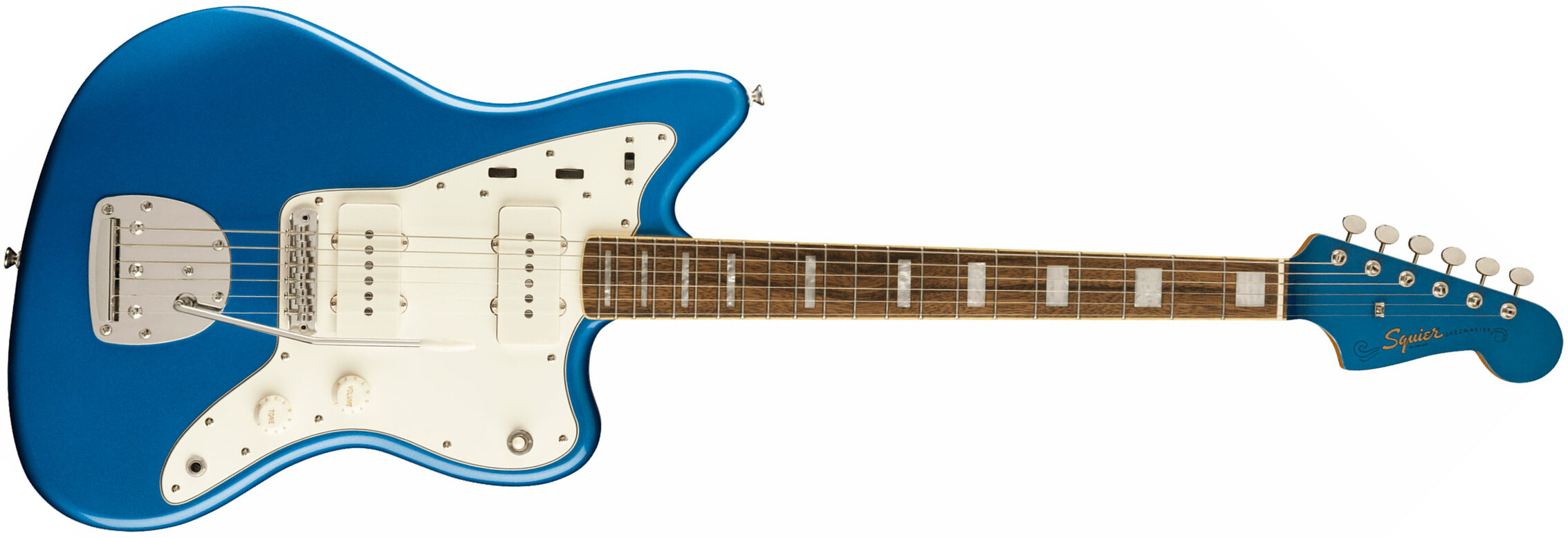 Squier Jazzmaster Classic Vibe '70s Fsr Ltd Lau - Lake Placid Blue W/ Matching Headstock - Retro-Rock-E-Gitarre - Main picture