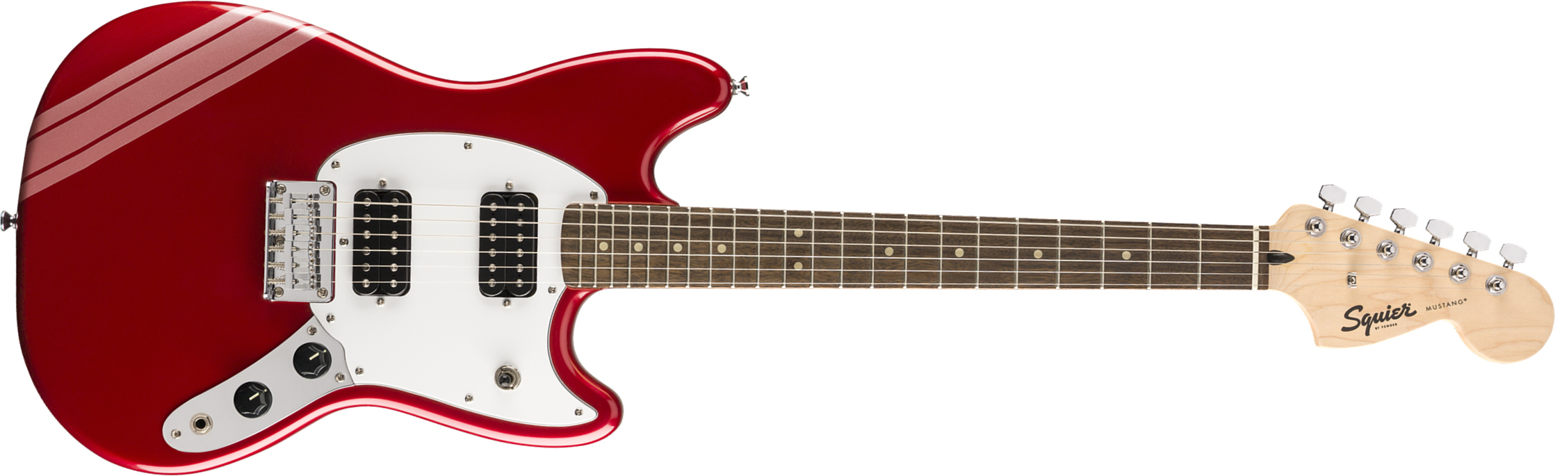 Squier Mustang Bullet Competition Hh Fsr Ht Lau - Candy Apple Red - Retro-Rock-E-Gitarre - Main picture