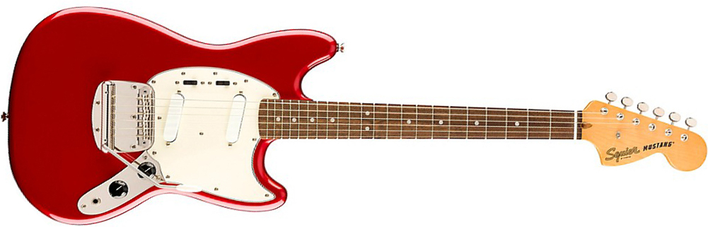 Squier Mustang  Classic Vibe 60s Ltd 2020 Lau - Candy Apple Red - Retro-Rock-E-Gitarre - Main picture