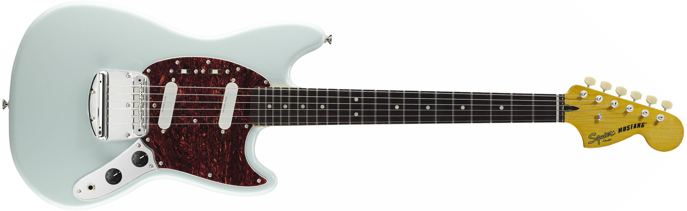 Squier Mustang Vintage Modified Ss Lau - Sonic Blue - Retro-Rock-E-Gitarre - Main picture