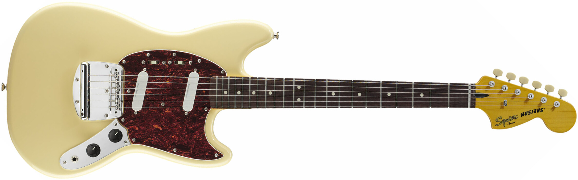 Squier Mustang Vintage Modified Ss Lau - Vintage White - Retro-Rock-E-Gitarre - Main picture