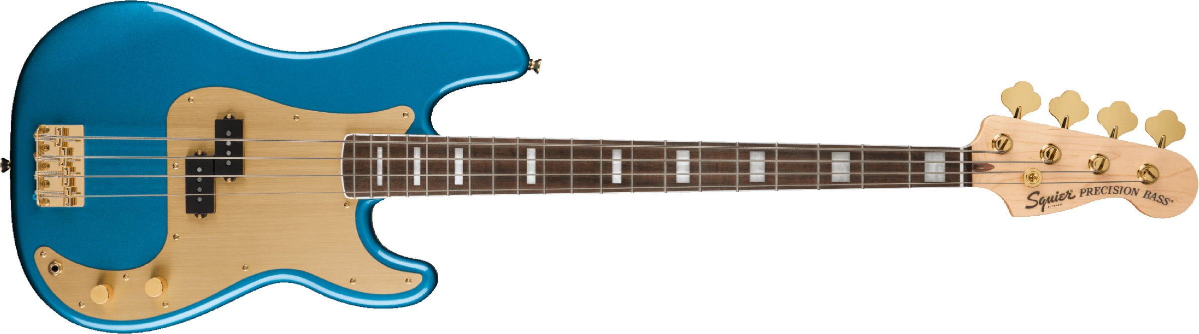 Squier Precision Bass 40th Anniversary Gold Edition Lau - Lake Placid Blue - Solidbody E-bass - Main picture