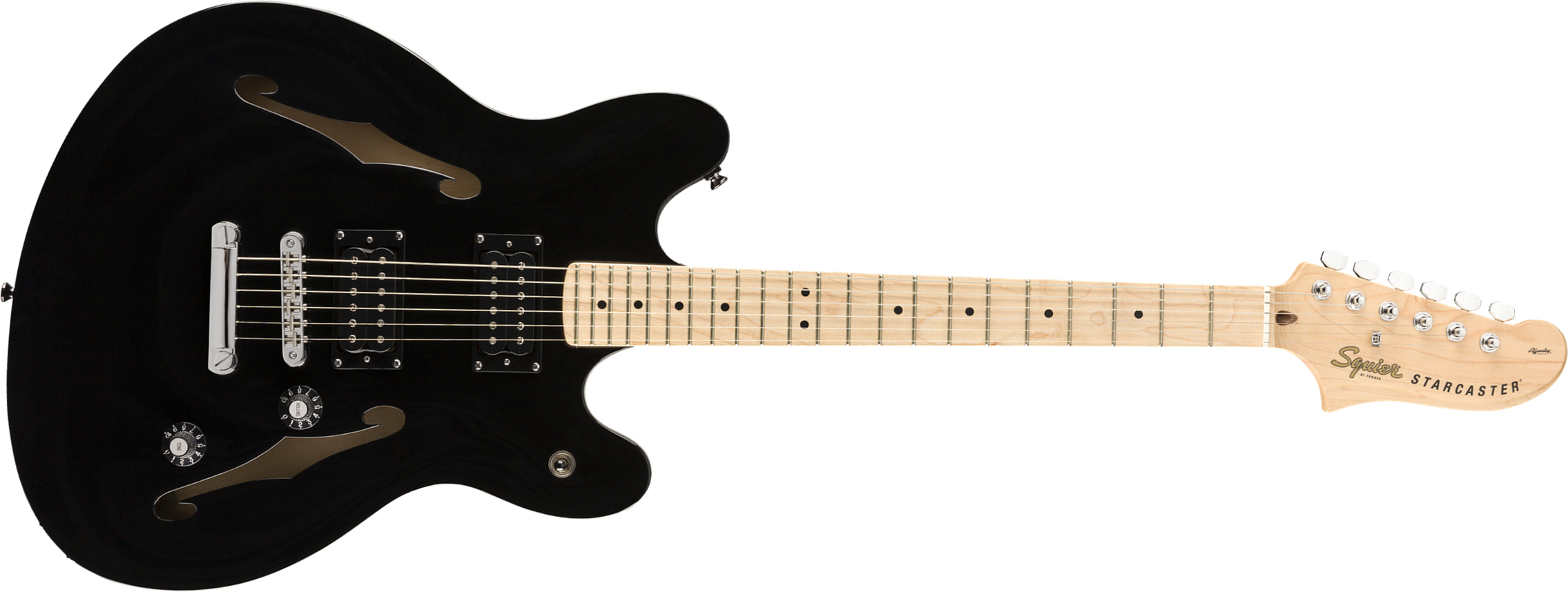 Squier Affinity Series Starcaster - black Retro-rock-e-gitarre