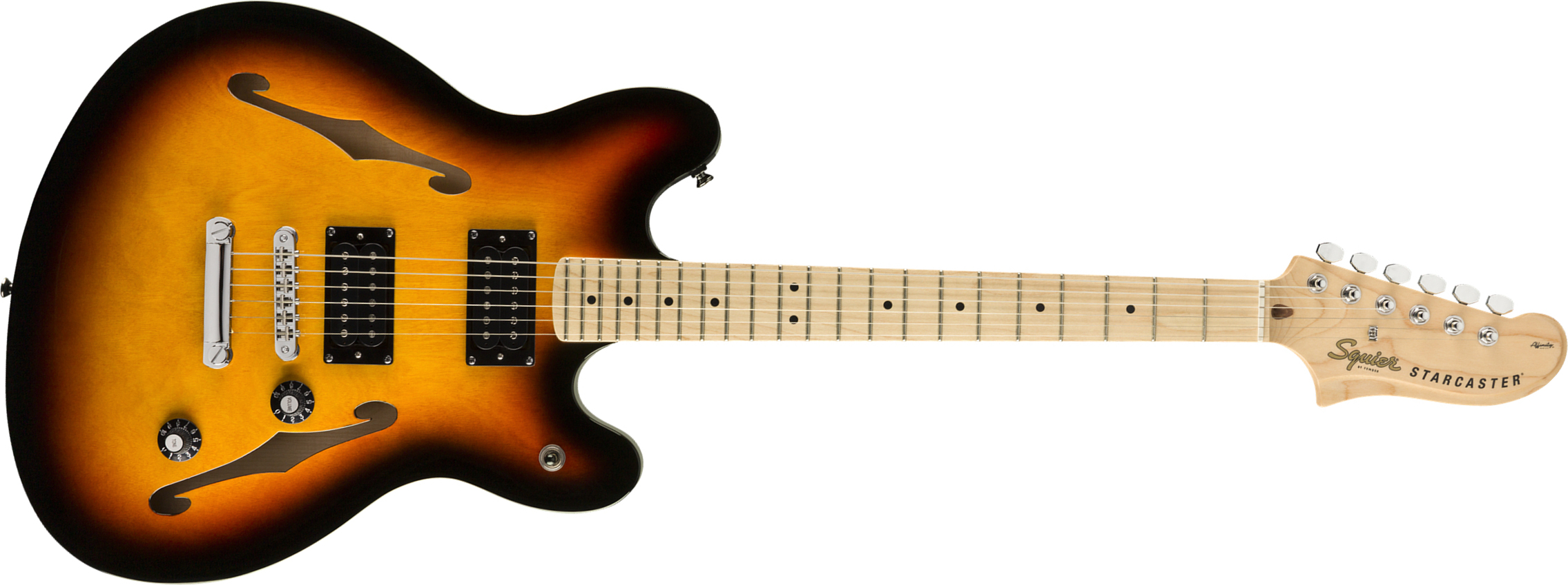 Squier Starcaster Affinity 2019 Hh Ht Mn - 3-color Sunburst - Retro-Rock-E-Gitarre - Main picture